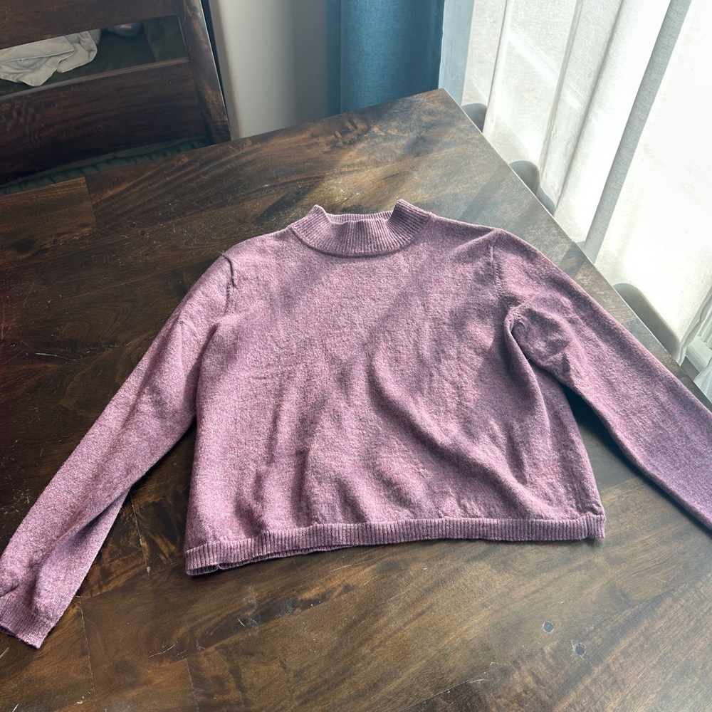 Pendleton 100% Merino Wool Cropped Mock Neck Sweater, PM (fits like PS)
